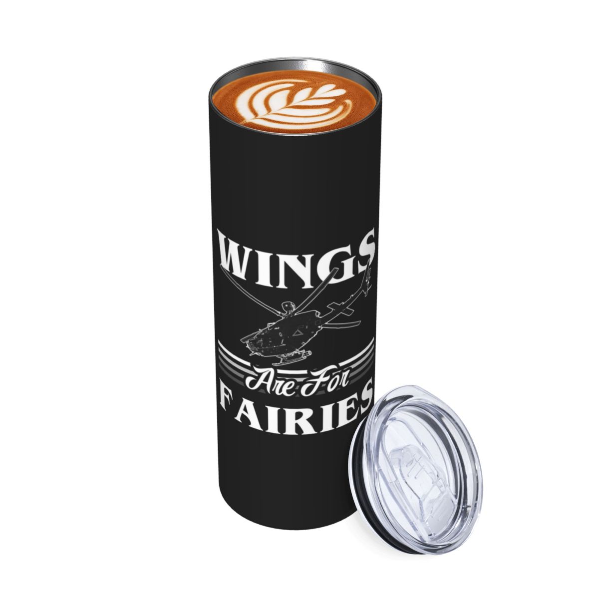Tumbler 20Oz White - Skrzydła są dla wróżek - Pilot