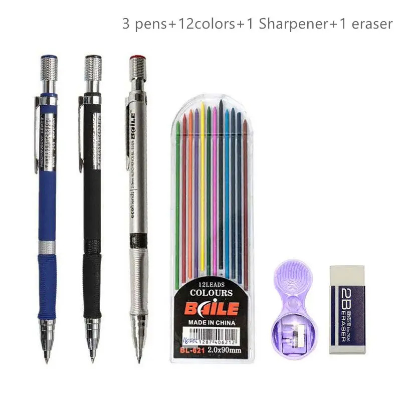 Staedtler Pencil Lumocolor - Zestaw ołówków automatycznych 2,0 mm 2B